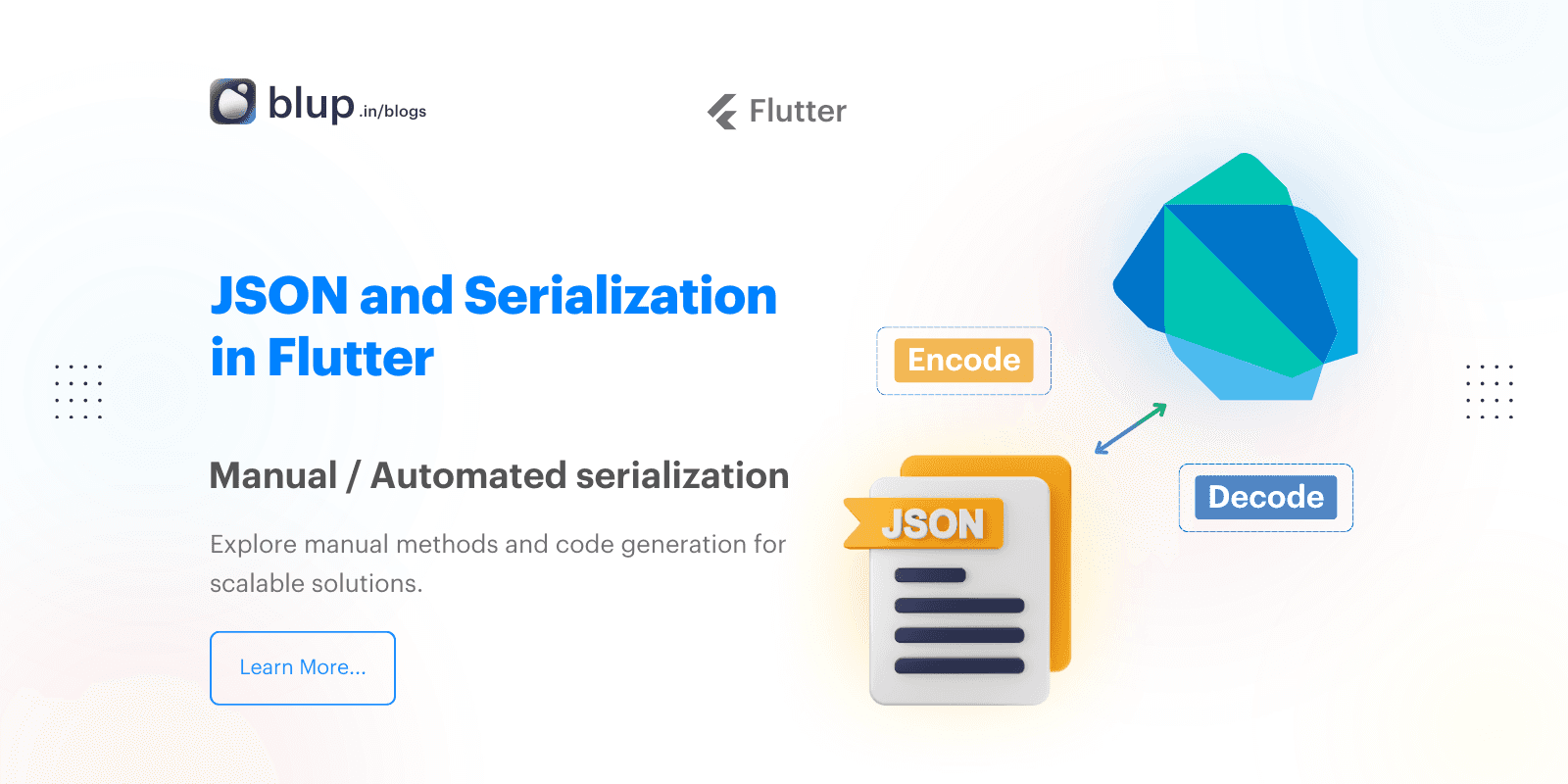 Learn JSON serialization in Flutter for efficient app development. Explore manual methods and code generation for scalable solutions.