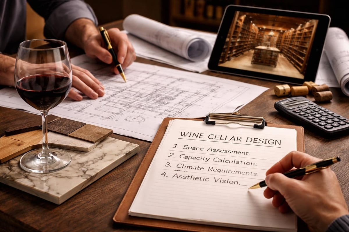 Wine cellar design process