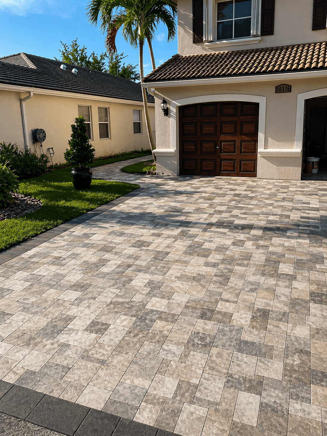 brown pavers
