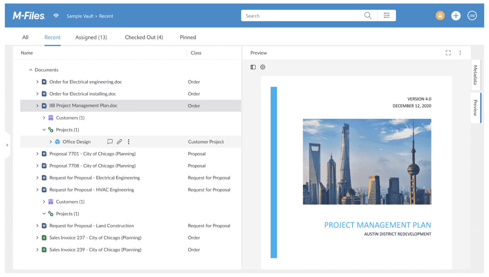 enterprise document management in M-Files