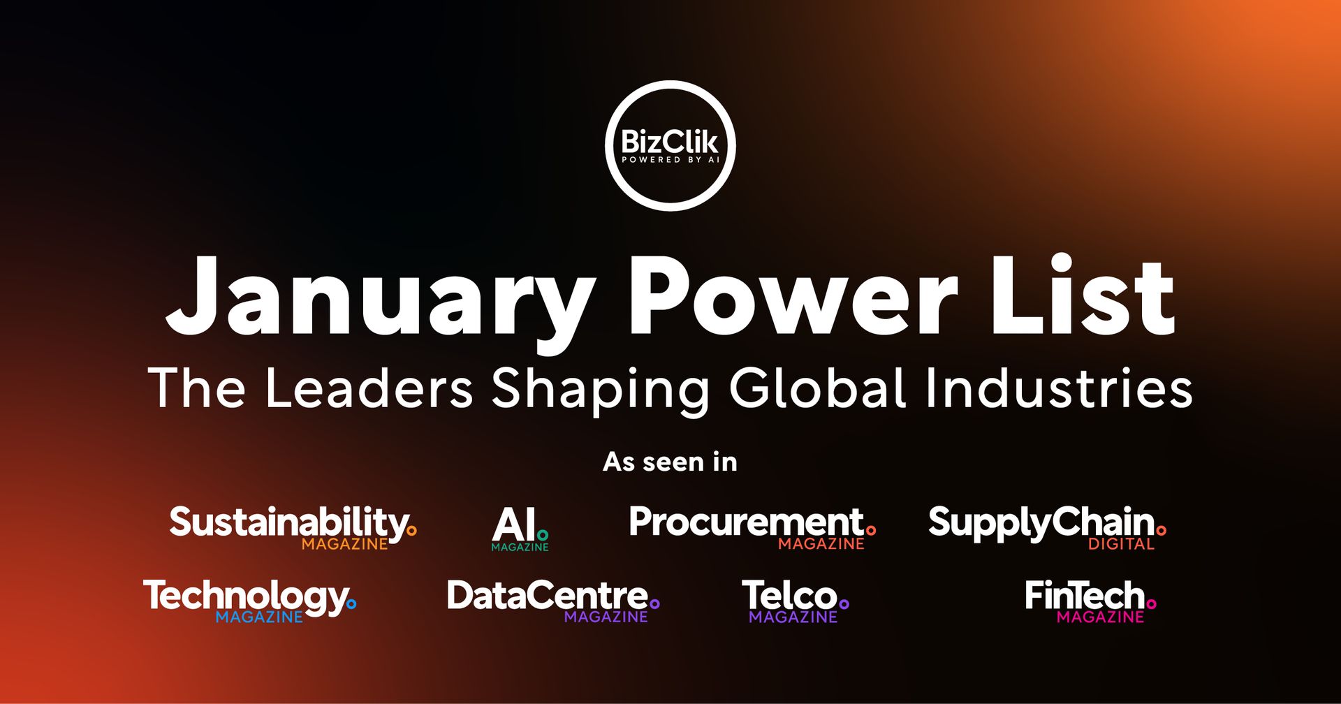 BizClik’s January 2026 Power List Celebrates Leaders Driving Transformation Across Global Industries