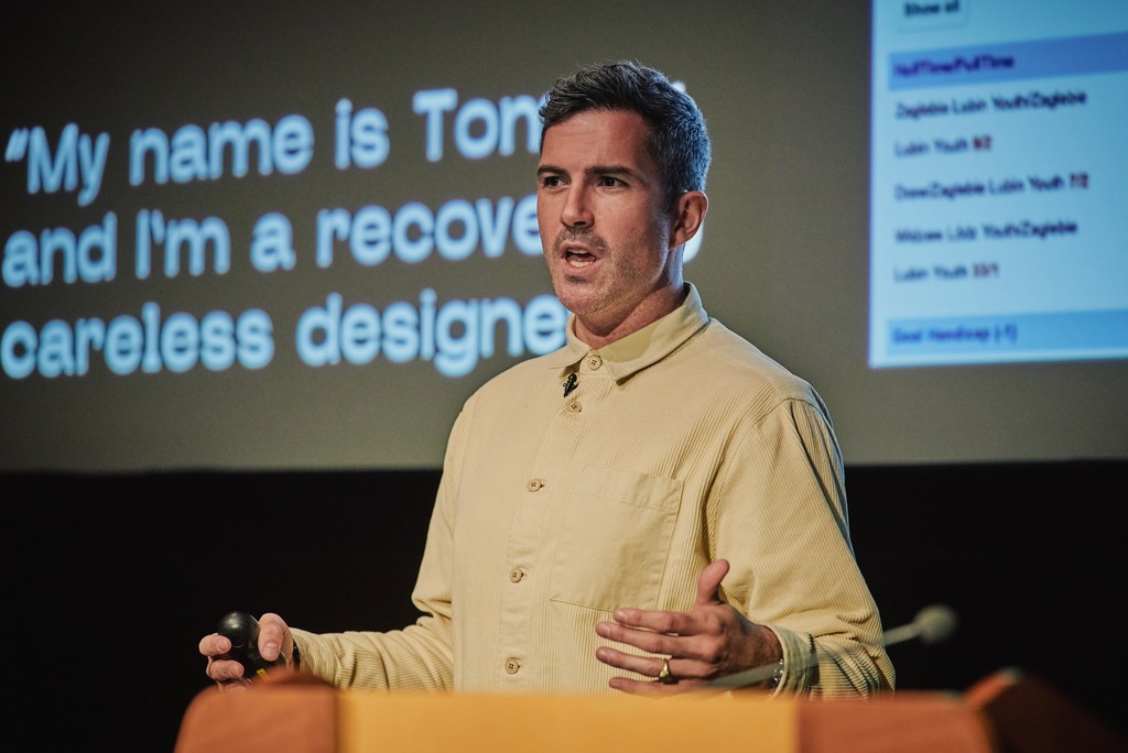 Tommy speaking at Nomensa Conference