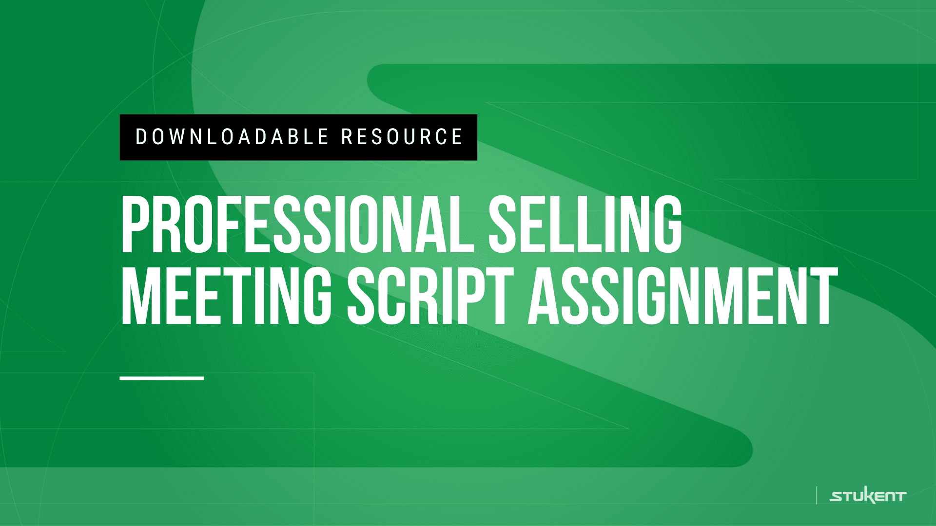 DOWNLOADABLE RESOURCE: PROFESSIONAL SELLING MEETING SCRIPT ASSIGNMENT