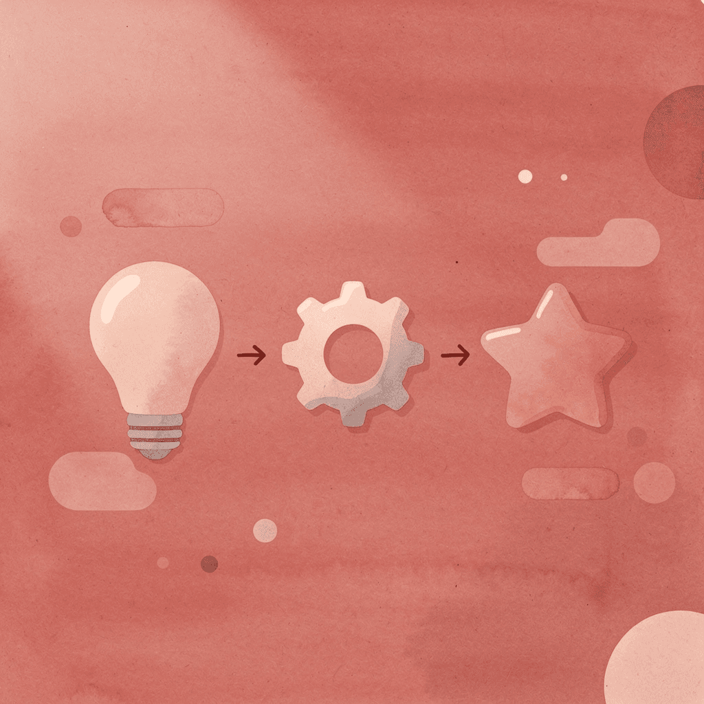 Three connected icons showing tools, systems, and knowledge