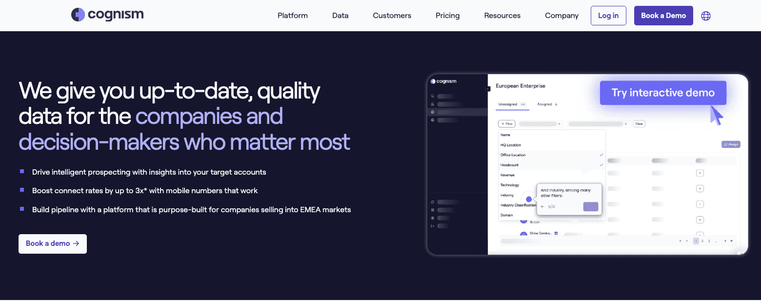 Cognism – Phone enrichment-focused B2B data provider&nbsp;
