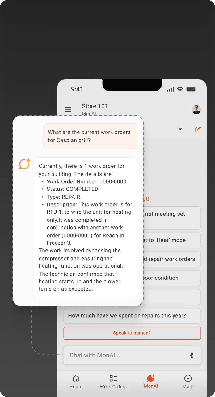 HVAC repair verification panel confirming issues were resolved using sensor data