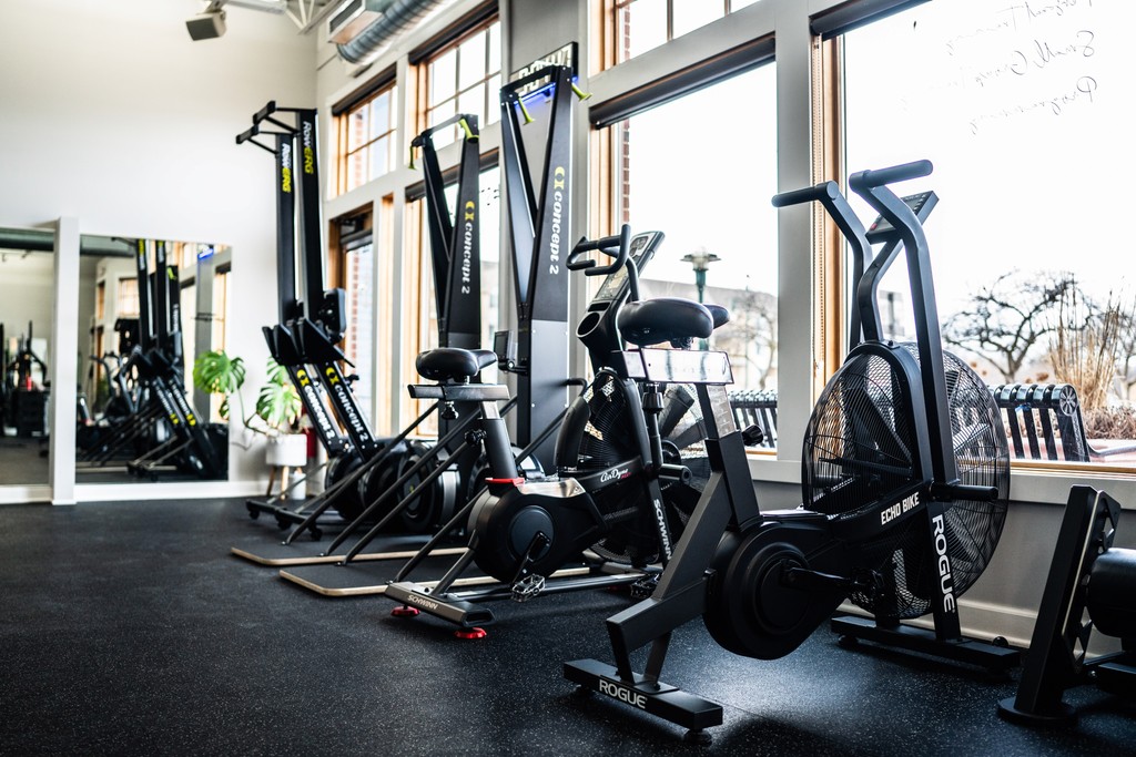 Gym Instructor with boxing gloves in Anchor Fitness Pewaukee