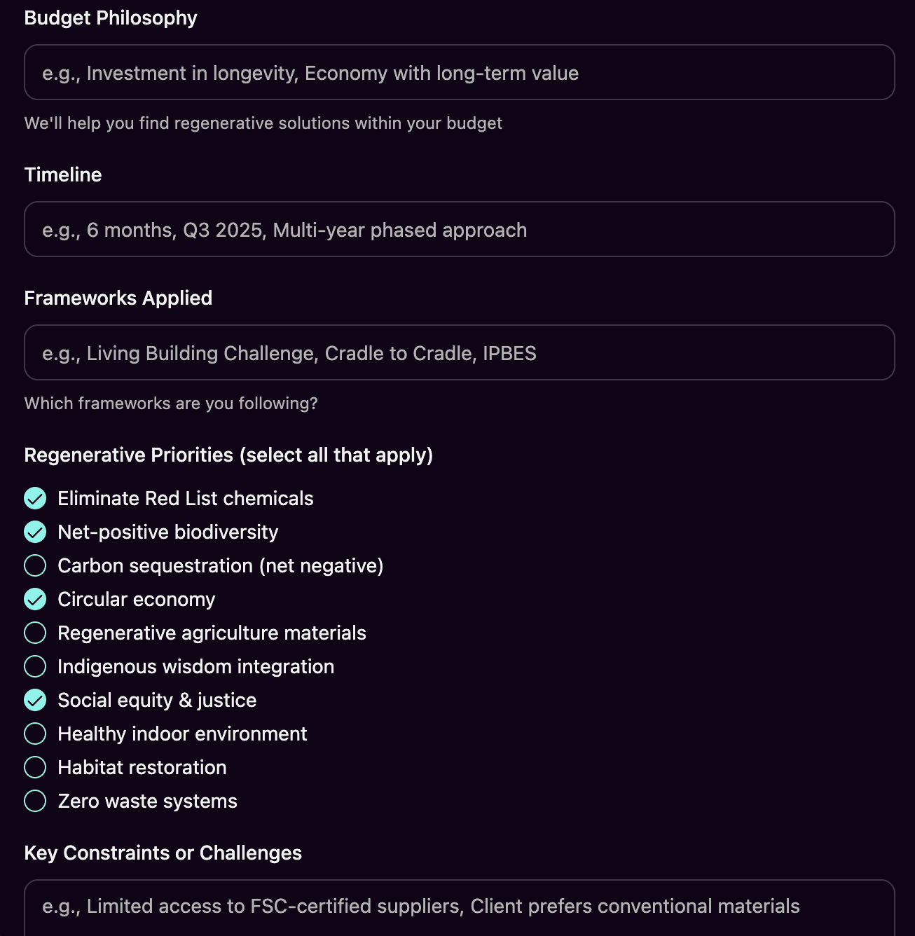 Specialized AI co-pilot for regenerative and circular economy. Role-based, project specific.