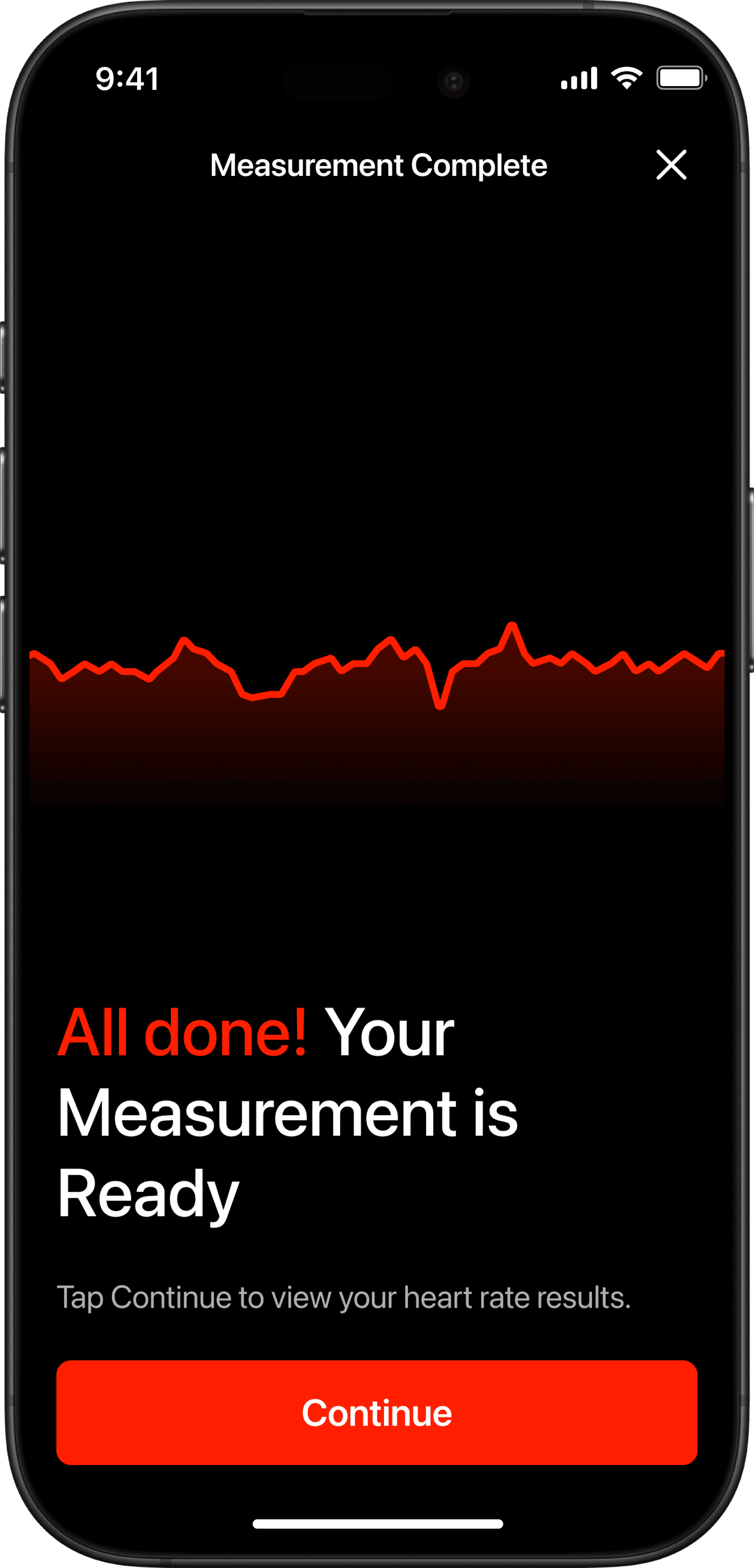 Measuring — on-screen guidance