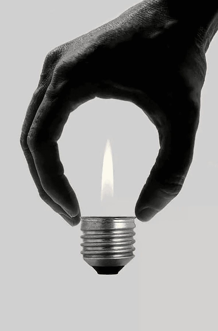 Modern abstract B&W composition