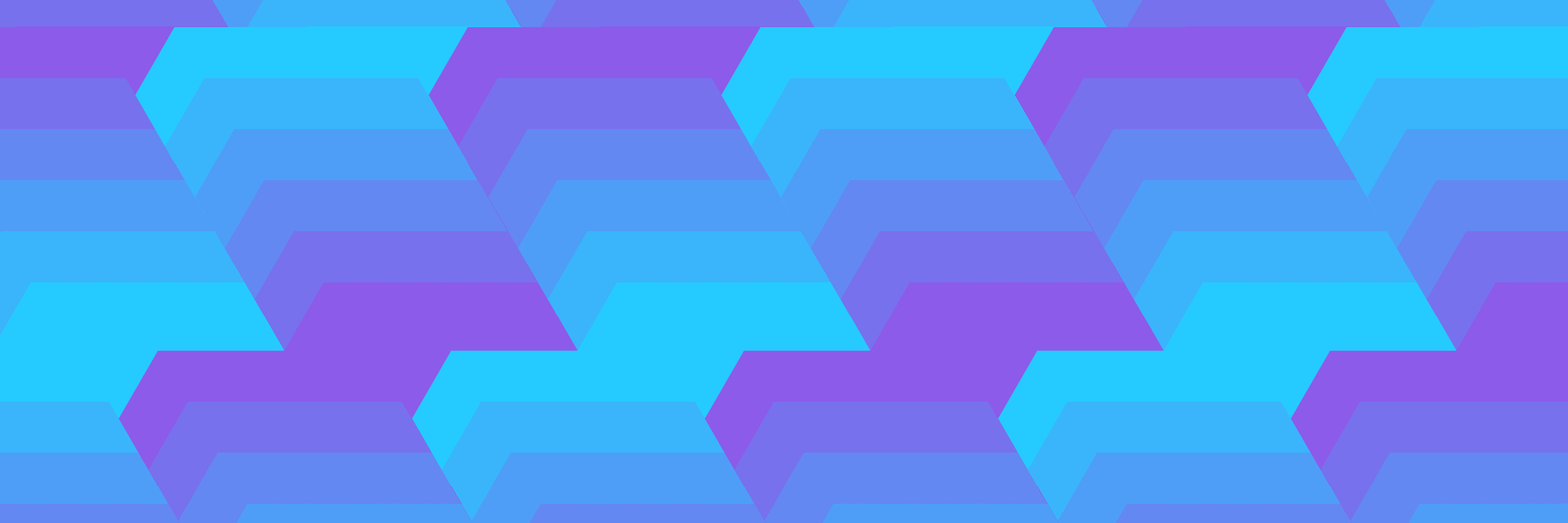 ChargeX Amplify brand pattern frame with a geometric chevron pattern in shades of blue and purple