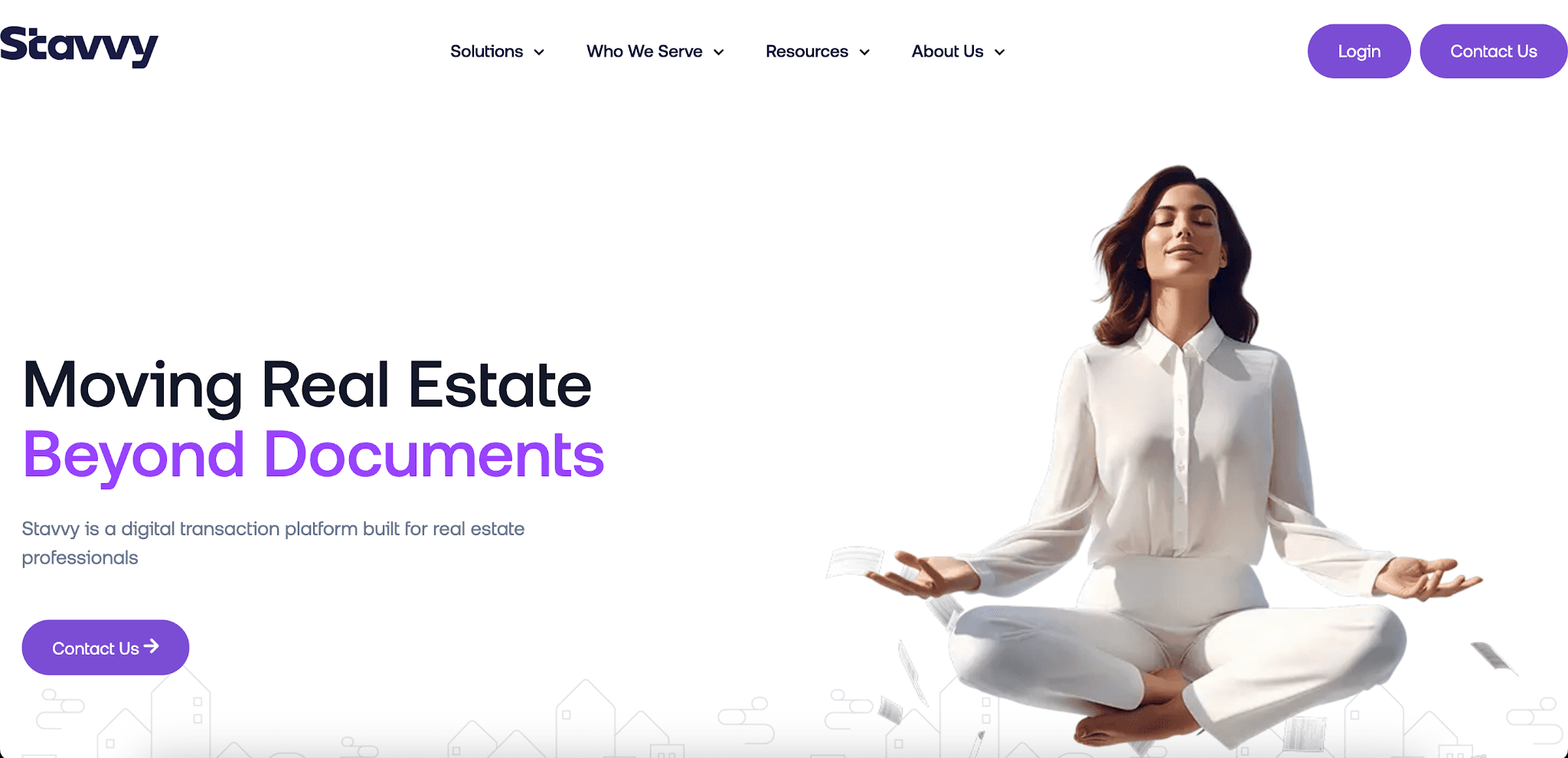 Stavvy web homepage