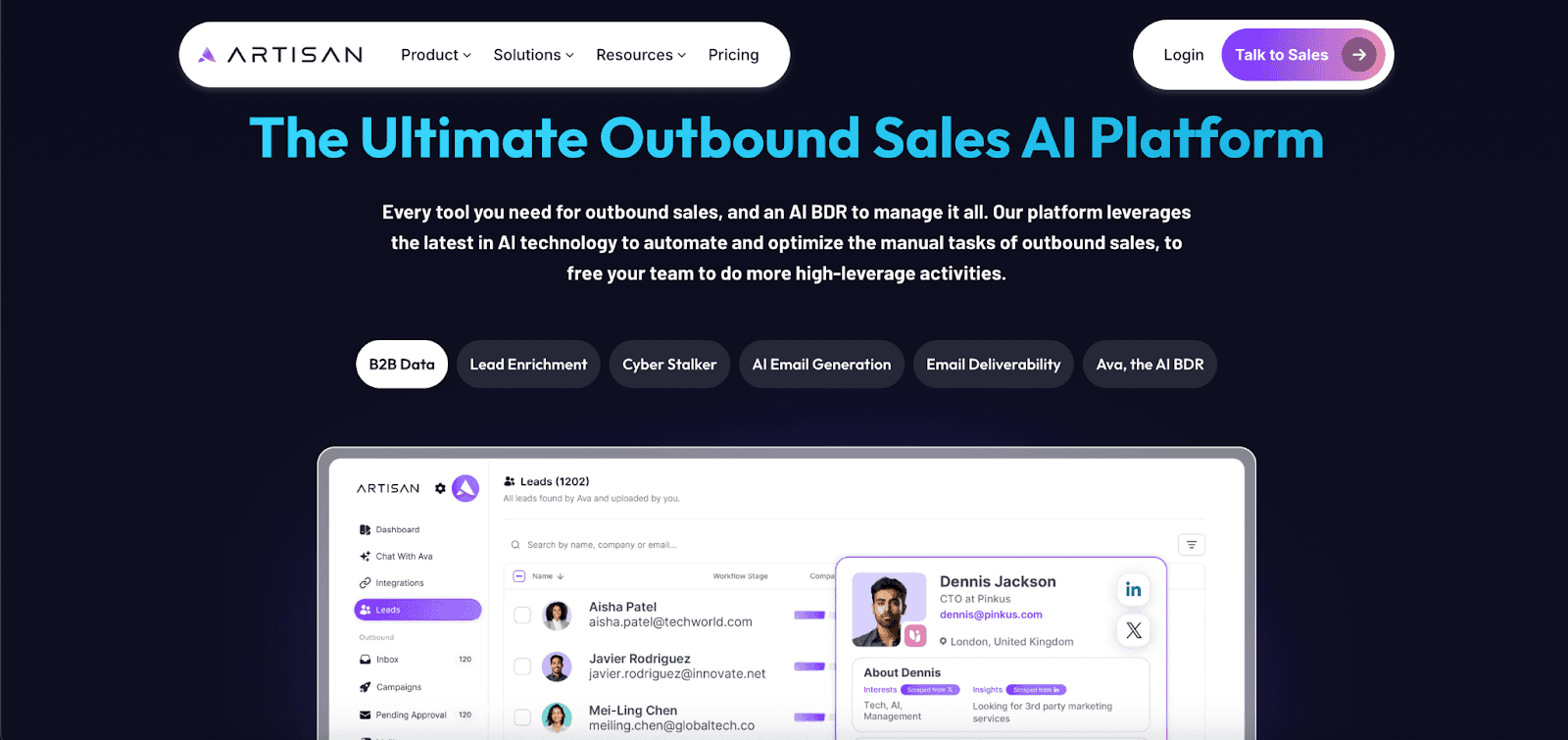 Artisan Product page