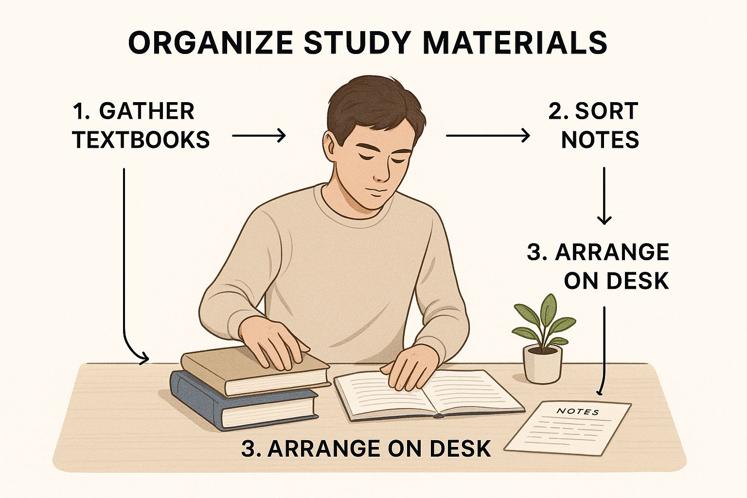 Infographic about how to study efficiently