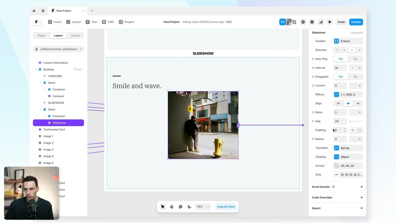 Slideshow sizing settings so nothing clips (Carousels lesson, 3:50)