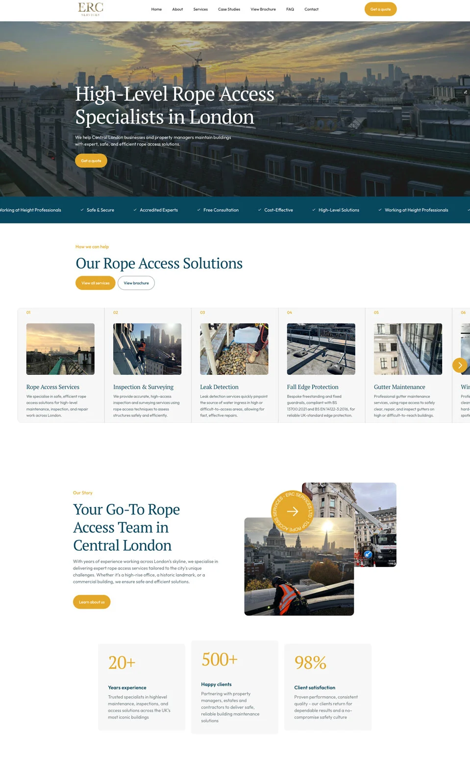 ERC Services - Rope Access Web Design