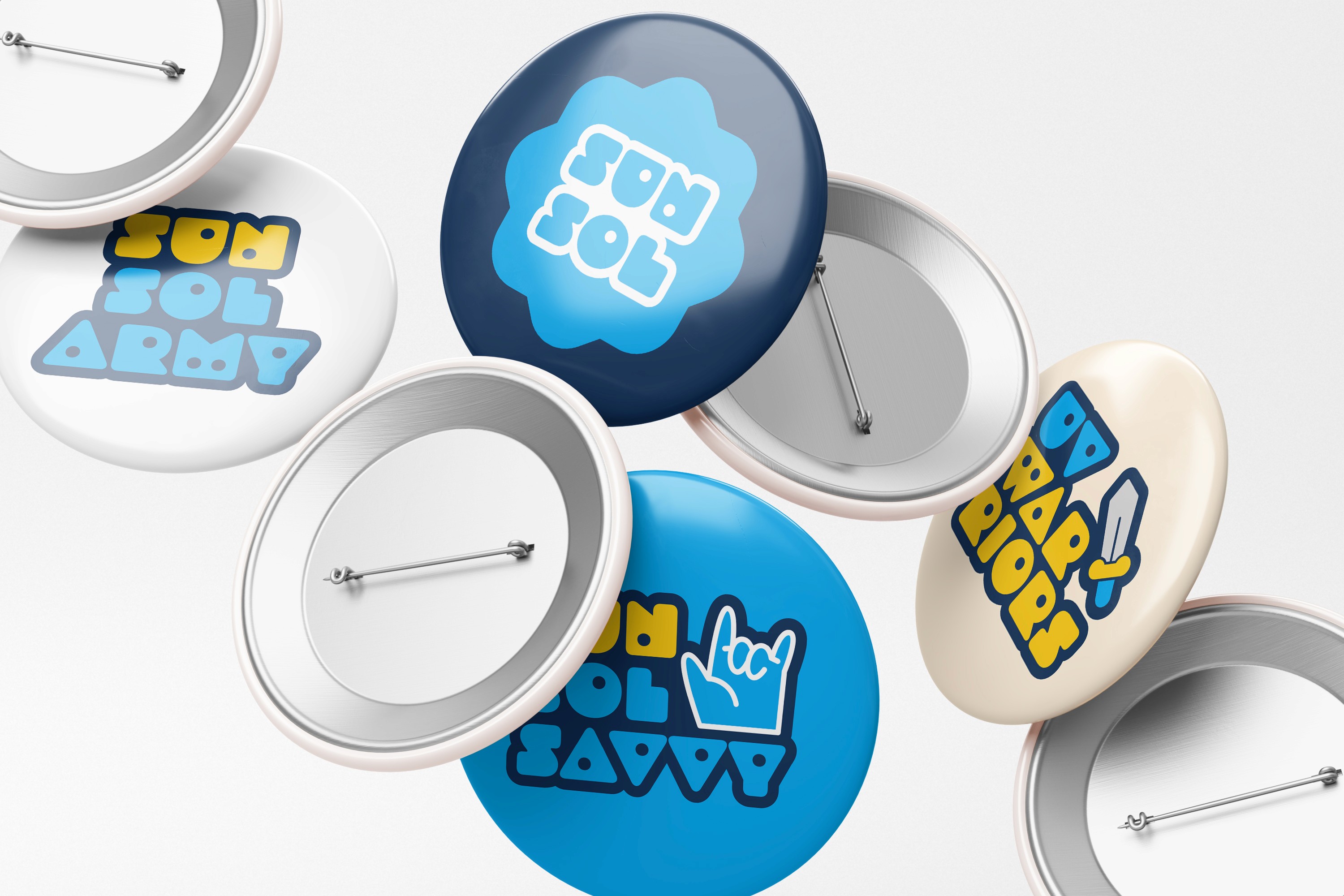 sunsol branding badges mockup