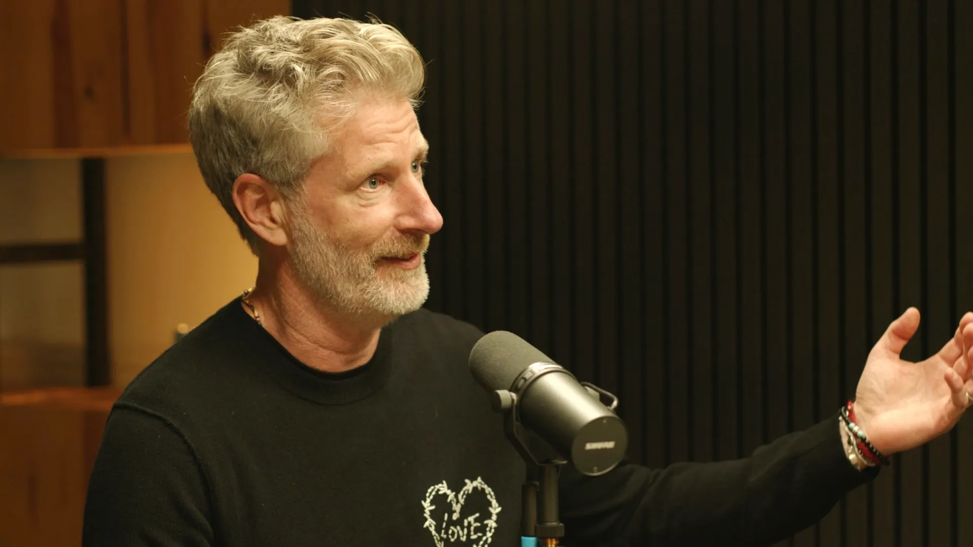 Technology Investor James Airbib recording in the Creative Kin podcast studio London for Blue Earth Summit