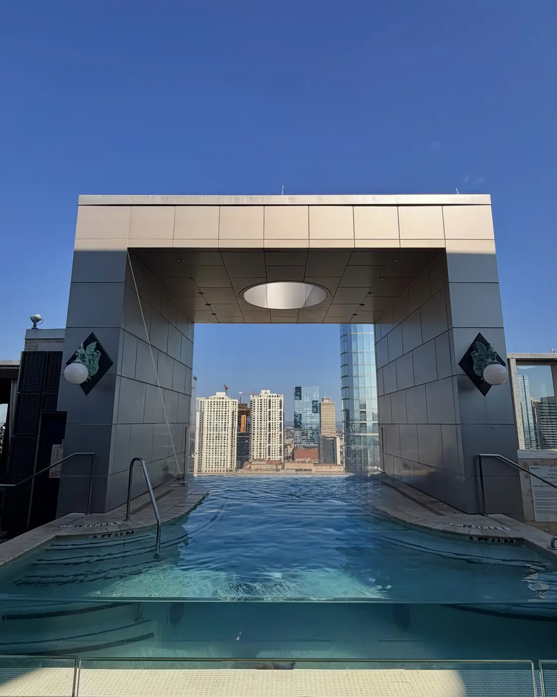 Rooftop pool deck framing downtown Nashville towers, TERAMOK real estate marketing agency Nashville