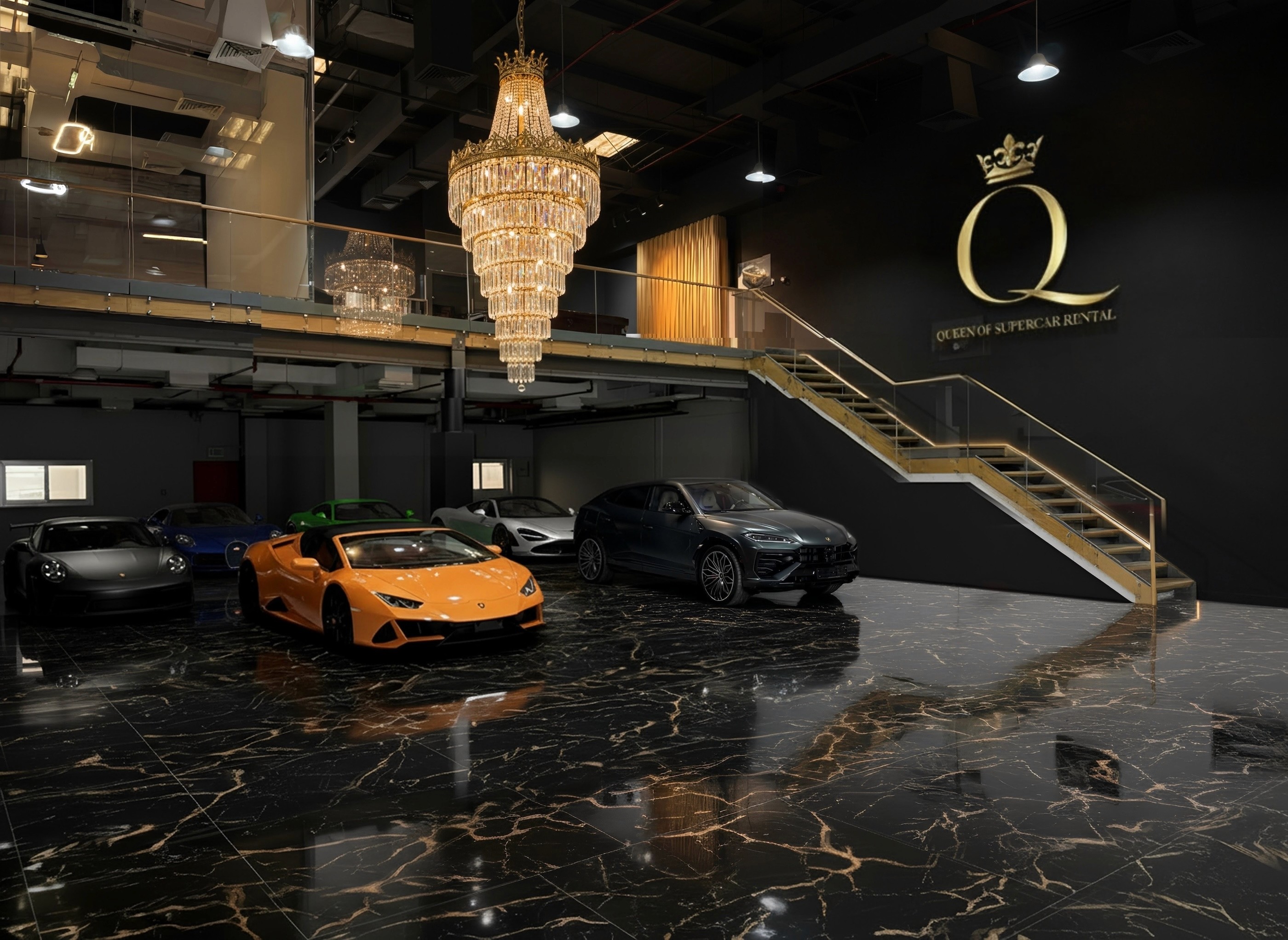 Queen of Supercar Rental luxury supercar rental boutique and showroom in Dubai