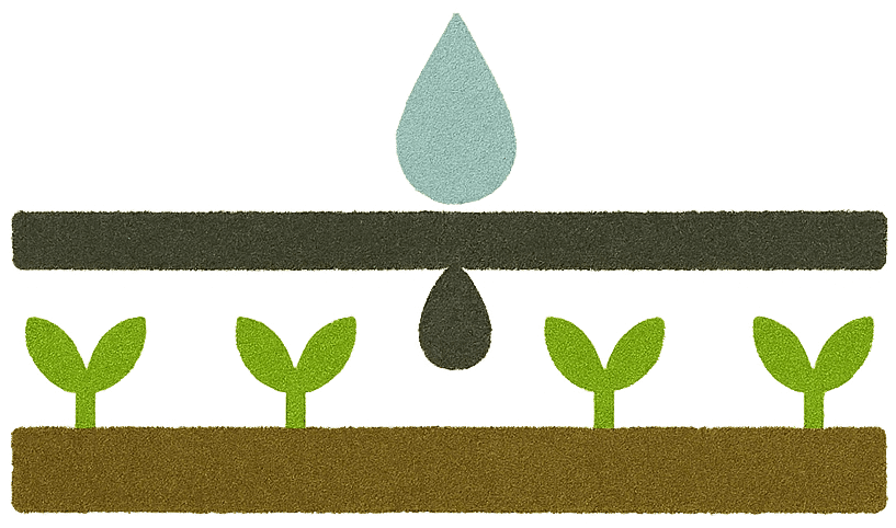 Icon von einem Wassertropfen - Klares Wasser für die Bewässerung