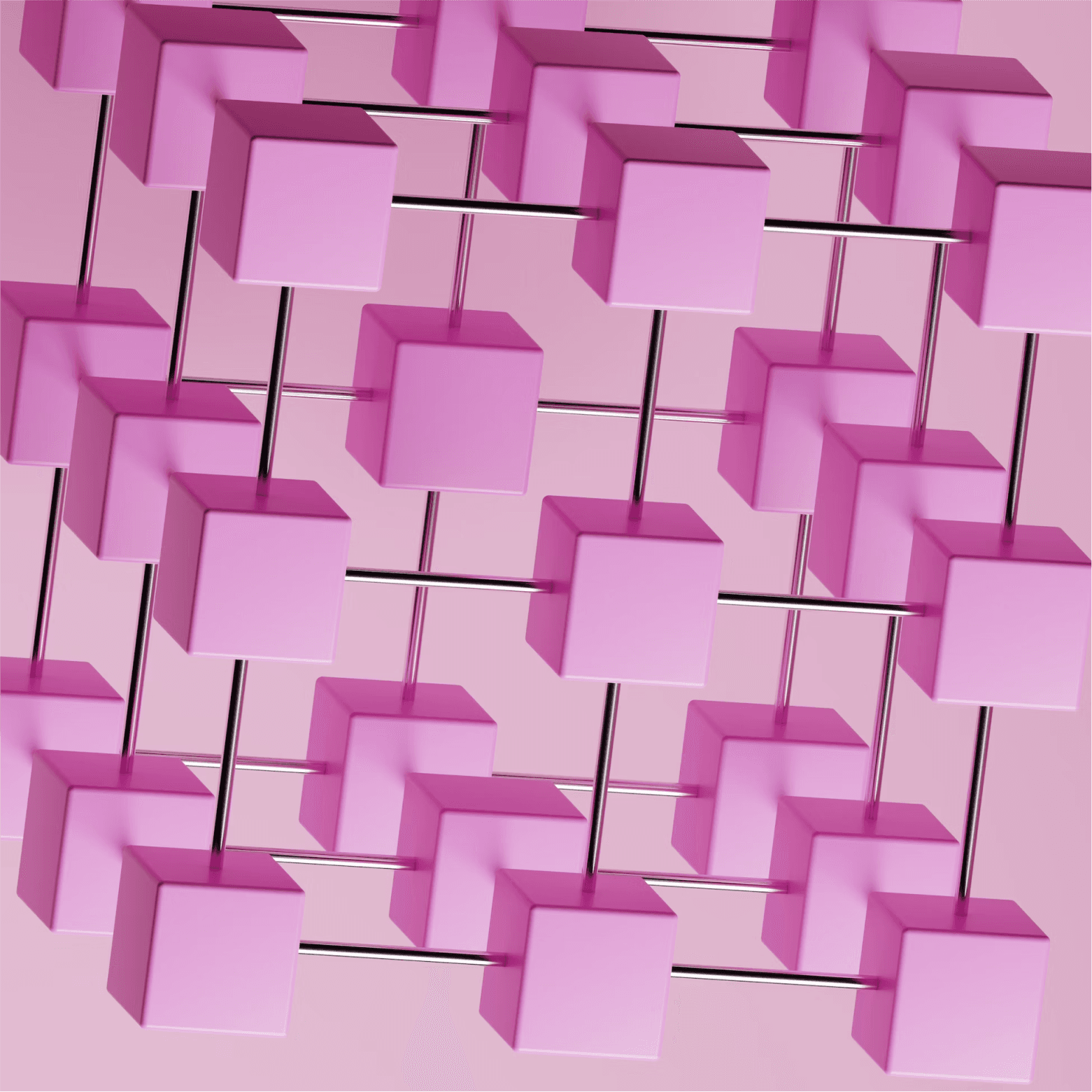 3D render of blocks in pink