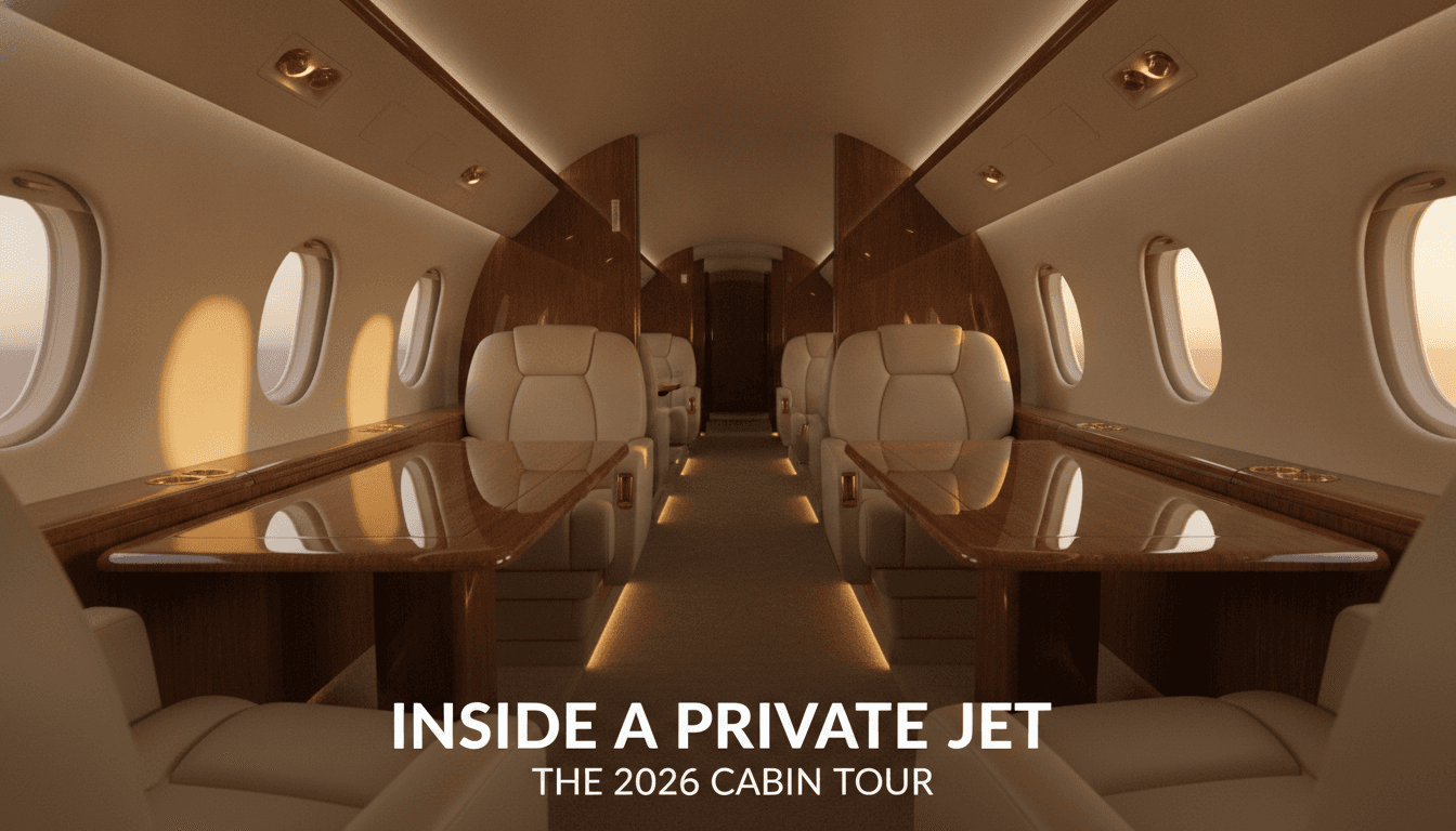 Inside a private jet cabin - 2026 private jet interior complete tour