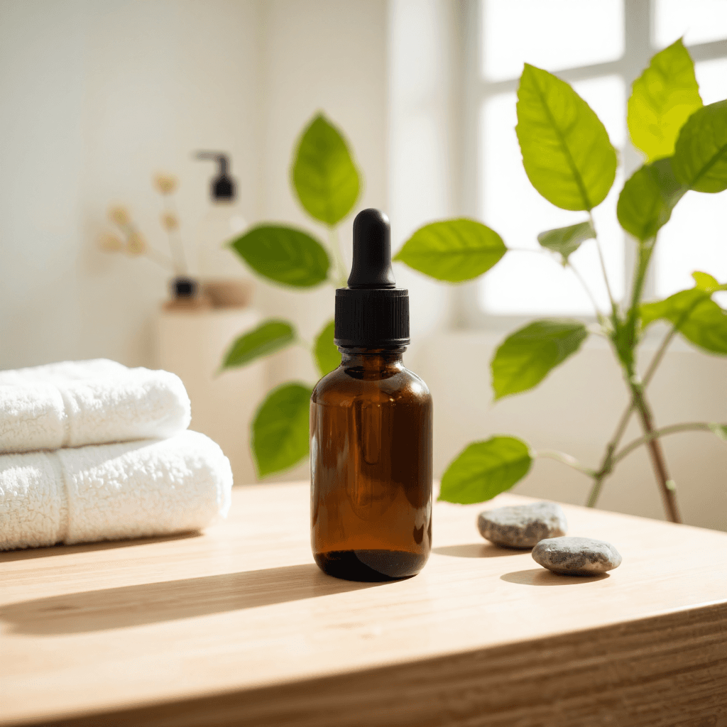 product photography of bottle of skincare product