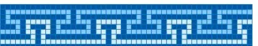 Greek Key mosaic pool border, 7" wide, Aqua Collection reference B10, Mosaiclegs Art Studio