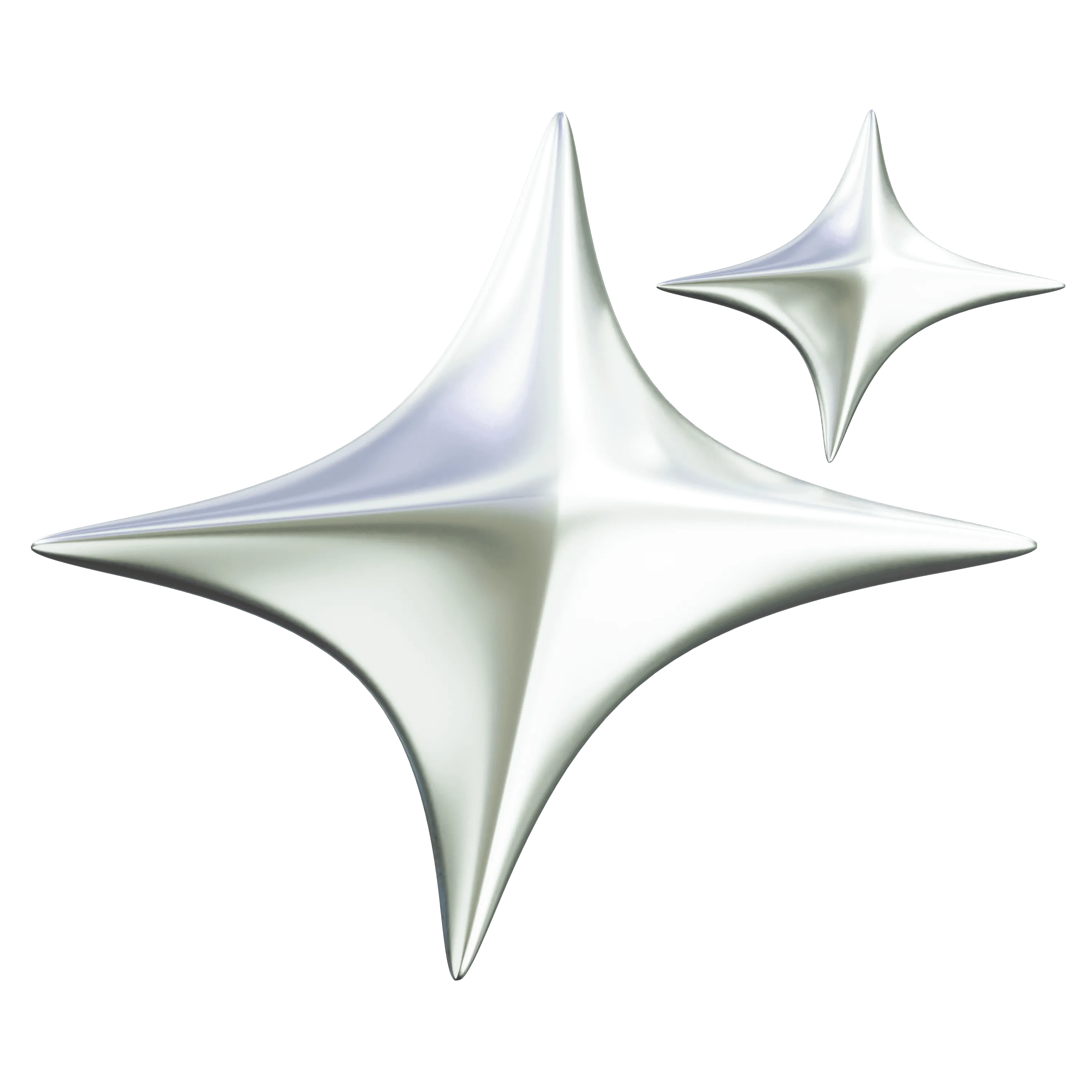 Design portfolio project showing Digital illustration of sleek, shiny black starburst shapes on a black background by Jeffrey Hakim. designed by Jeffrey Hakim