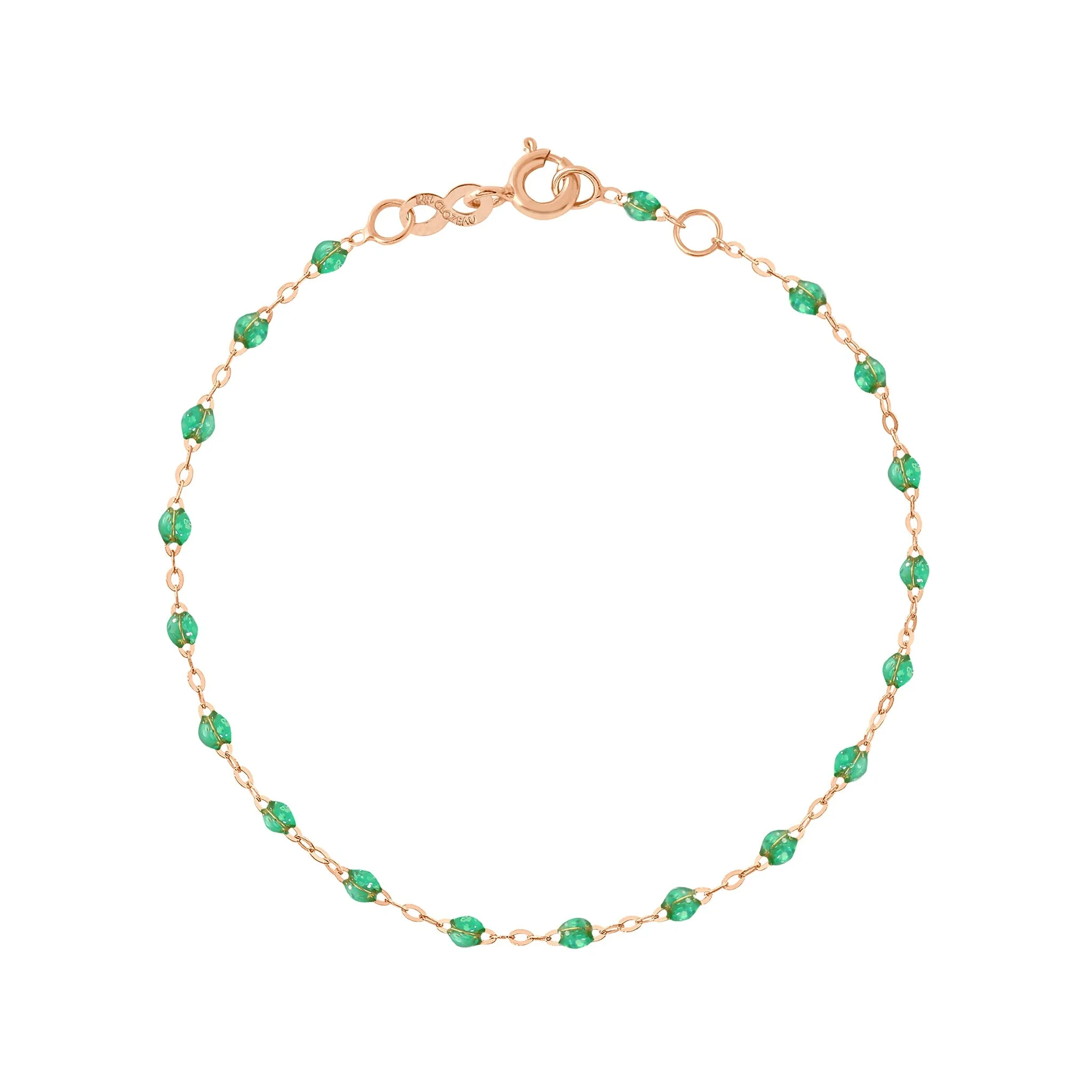 Bracelet menthe Classique Gigi, or rose
