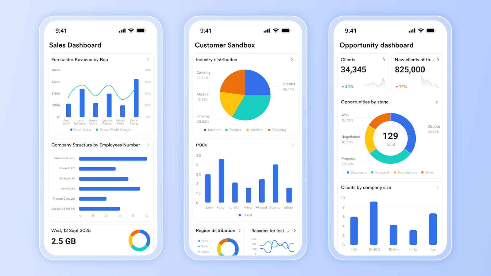 An image showing Lark's CRM app