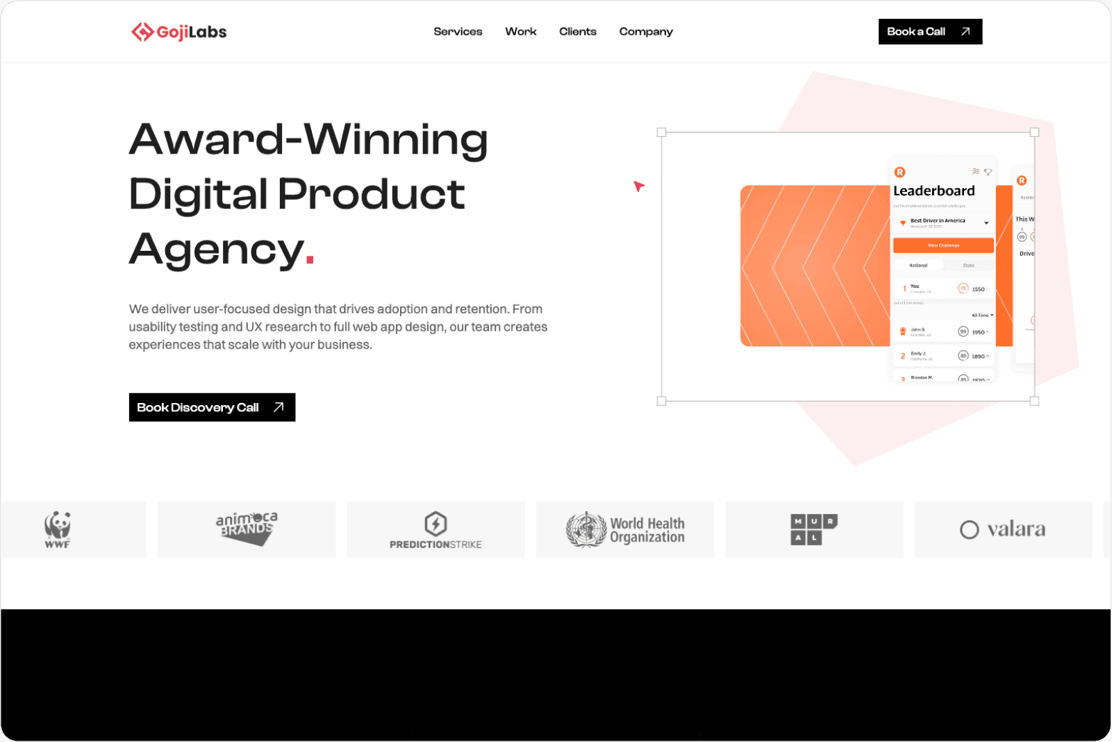 8. Goji Labs – Strategy-First Product & Onboarding Design