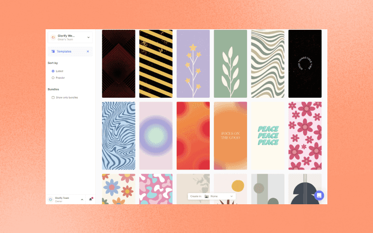 A selection of colourful digital wallpapers