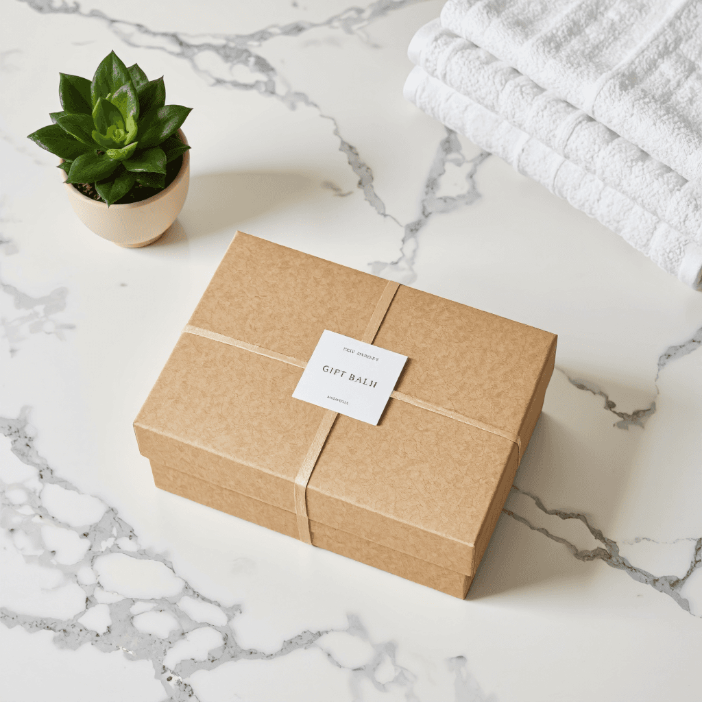 product photography of gift box