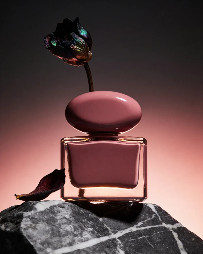 Perfume on stone, Leonardo website visual