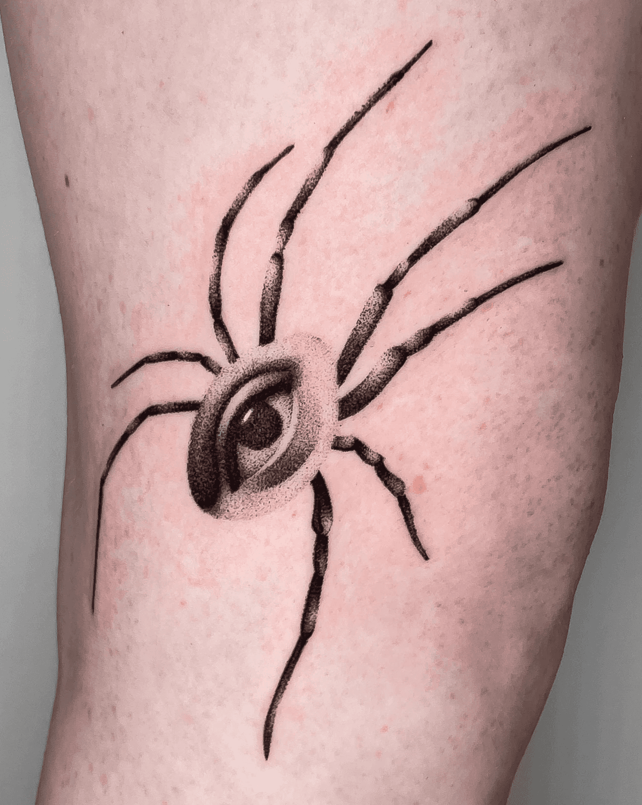 Abstract Blackwork Spider Tattoo by Artist Alexis