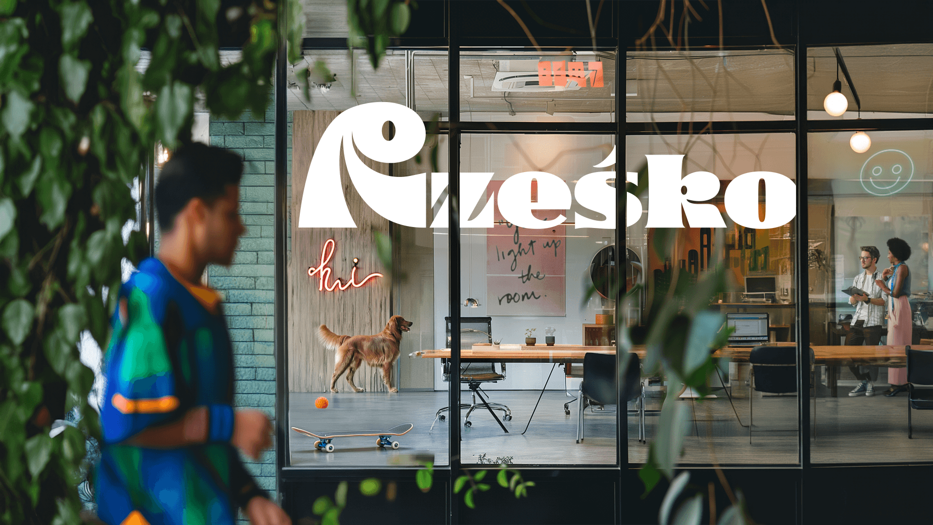 A mockup for a Macbook place on a table for a hair salon website