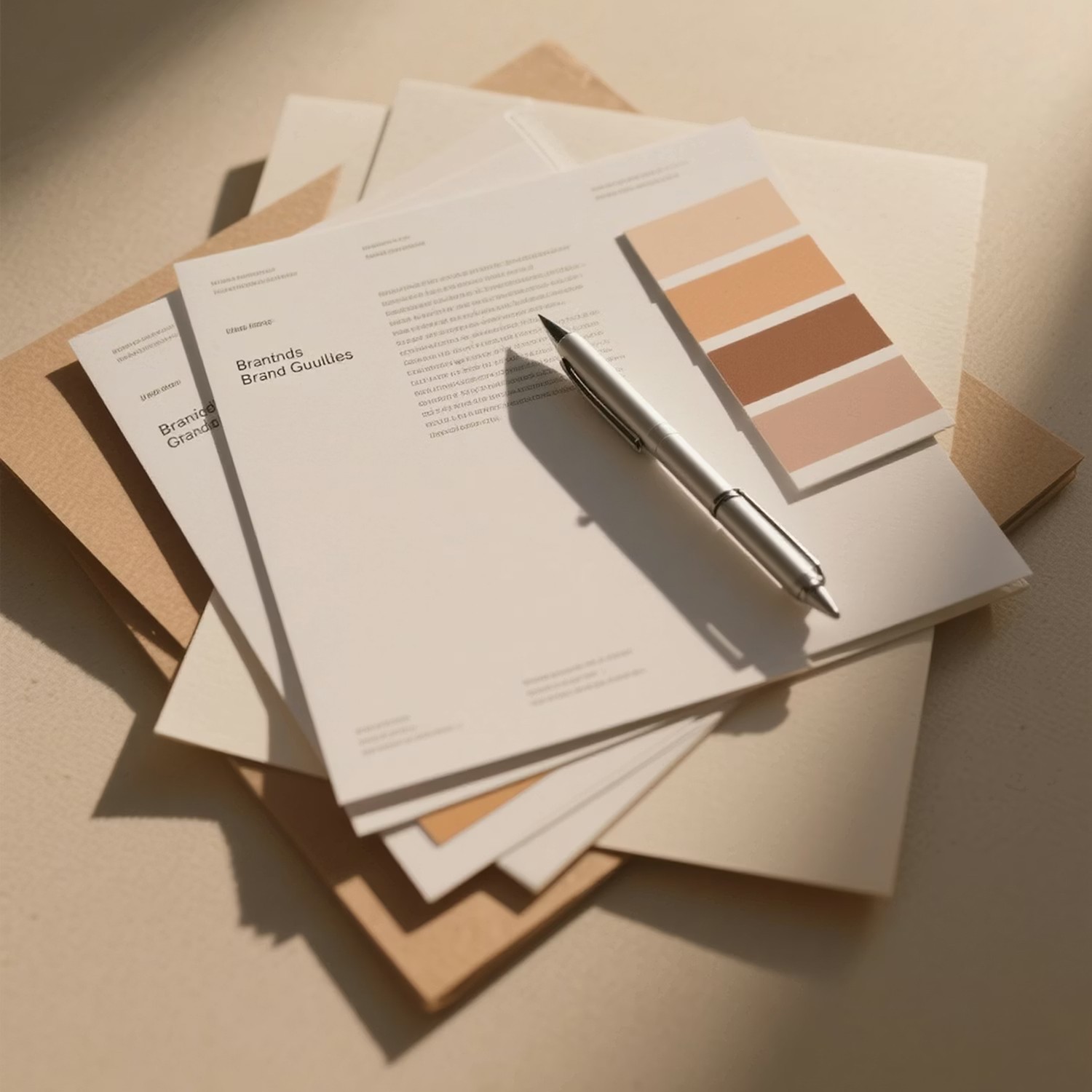 Minimalist brand stationery set