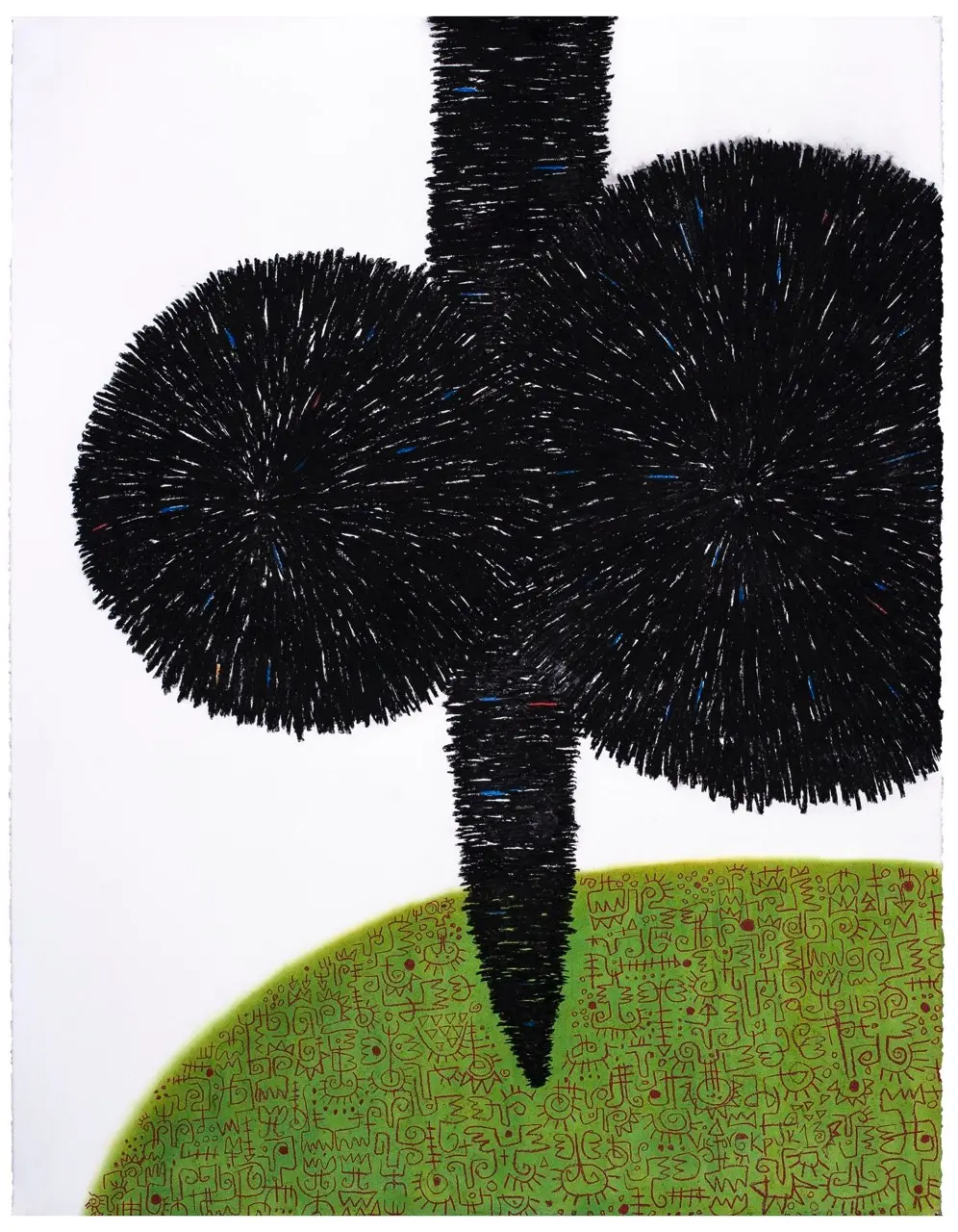 Composition No. 14
(Santa Fe Suites)
(2013). Pastel and graphite
on paper. 38 in. × 50 in.