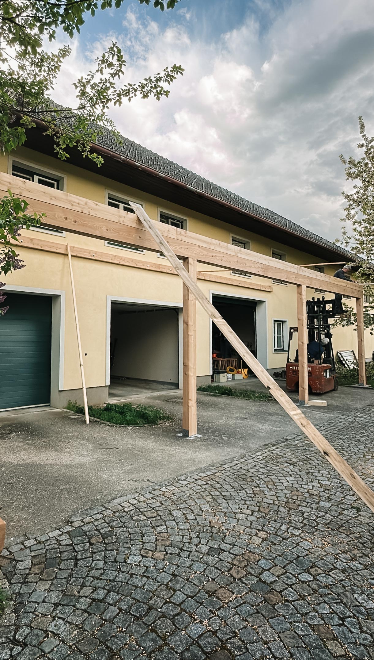 A pile of logs stacked on top of each other