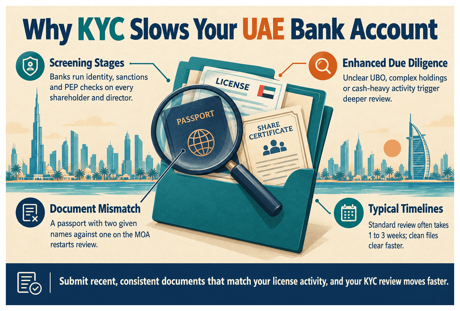 Infographic: What Is KYC and Why Does It Delay My UAE Bank Account