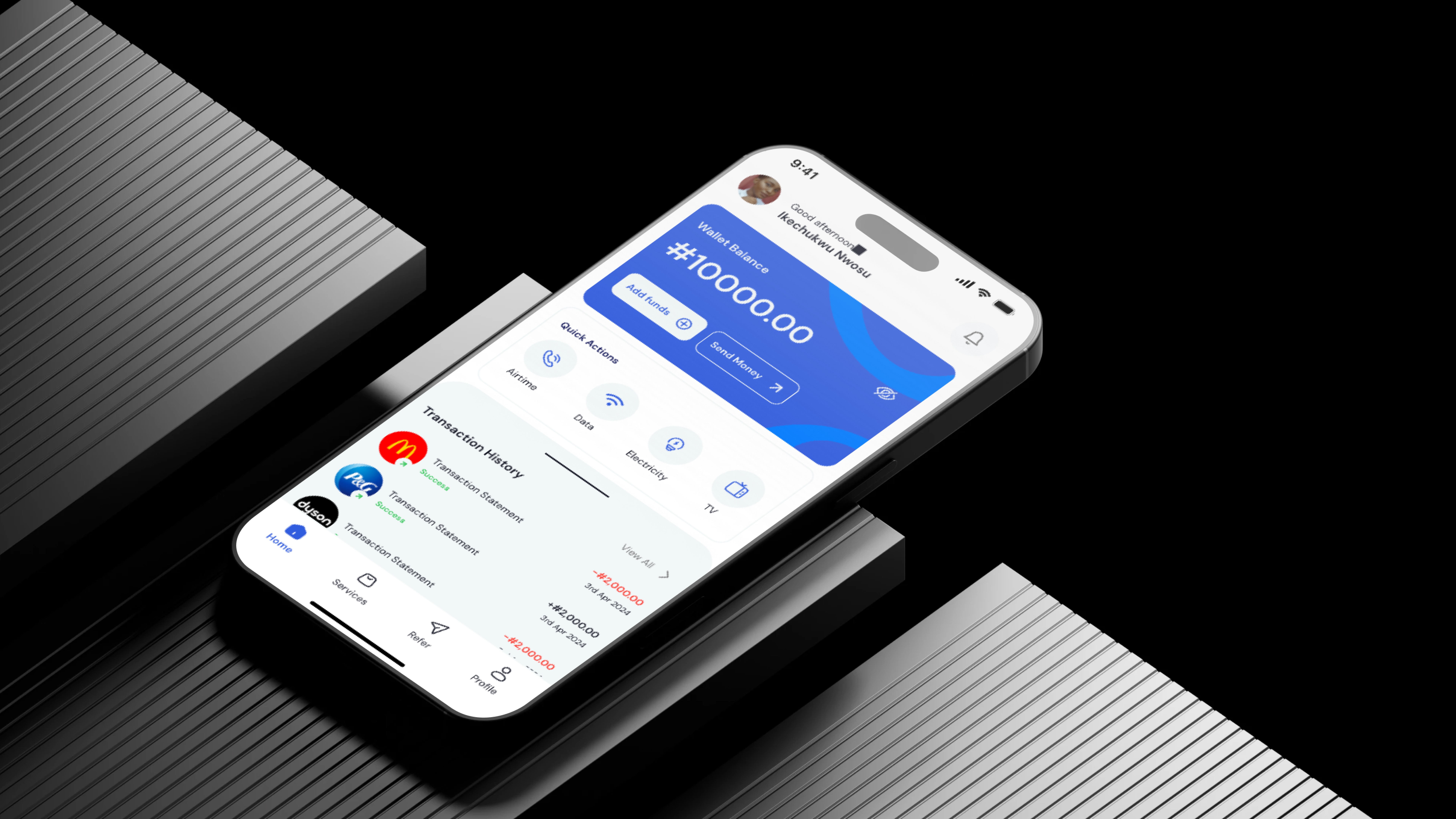 A mockup for an app screen