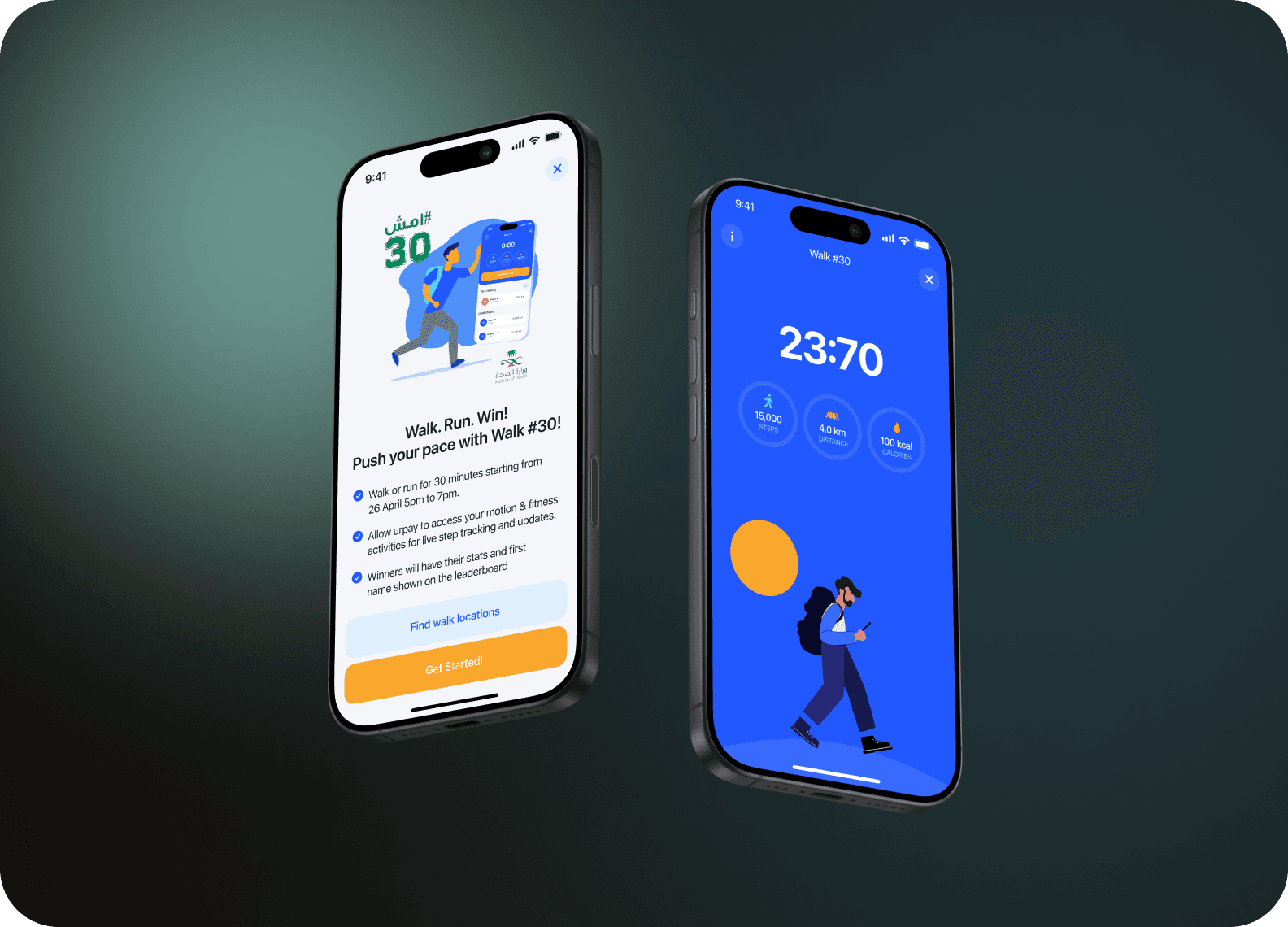 Three iPhones displaying an app containing book covers