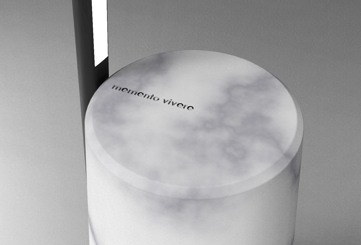Memento Vivere marble base