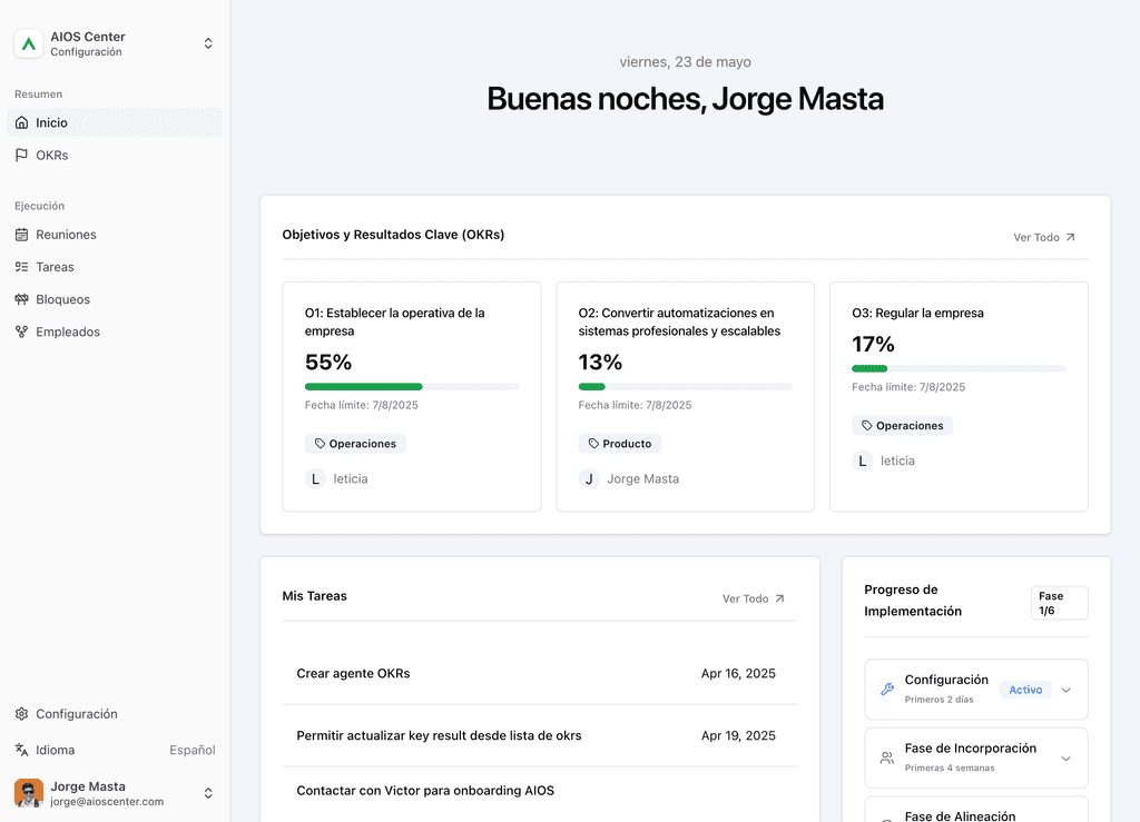 AIOS Center Dashboard