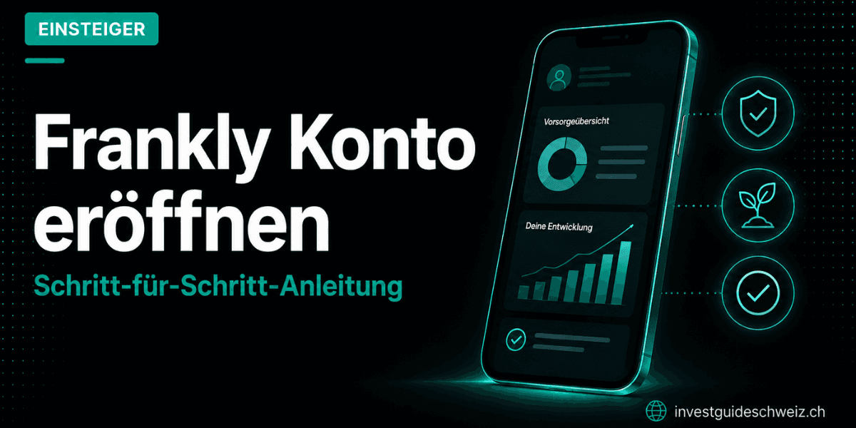 Cover-Illustration Frankly Konto eröffnen, Smartphone mit Vorsorge-App-Dashboard