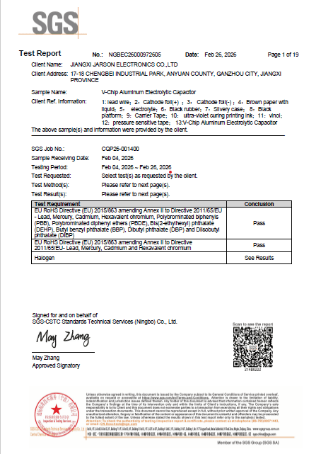 RoHs2.0+Halogen SGS 2025 Test Report 