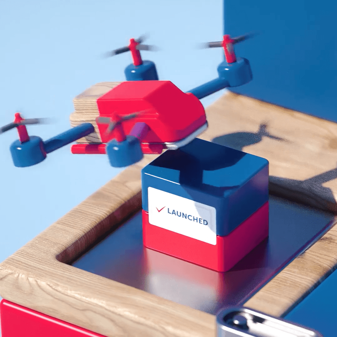 3D face with teal Flower