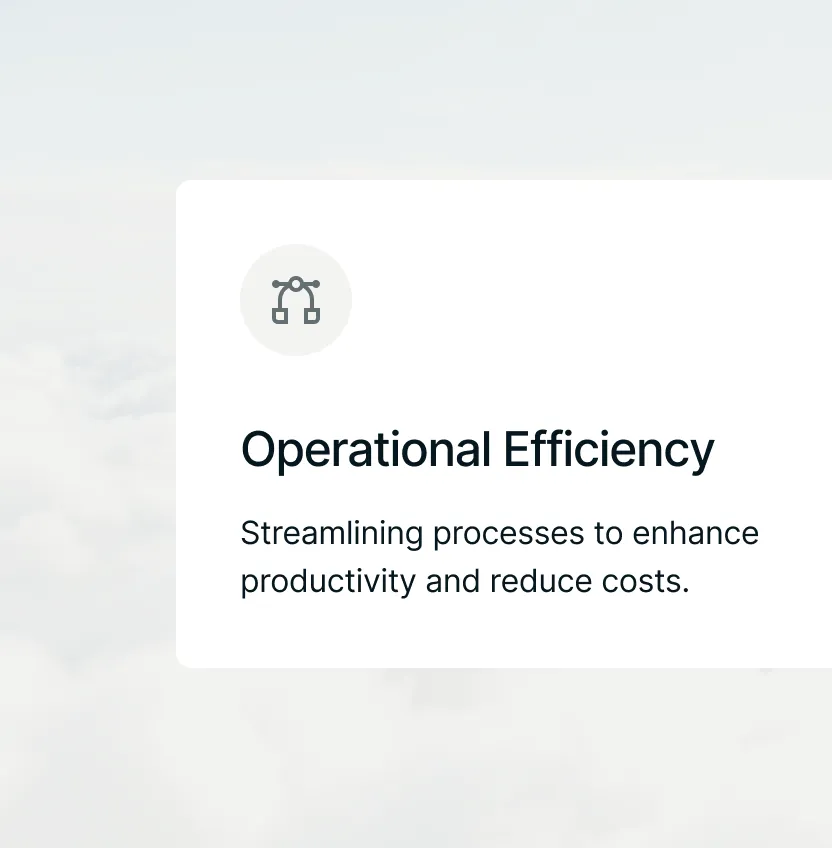 Minimal card interface presenting an advisory or service message